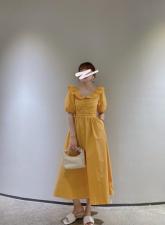 荷叶边连衣裙，女装连衣裙，驿谷