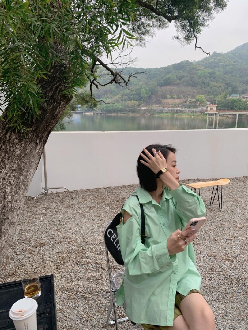 漏肩防晒衬衫，女装衬衫，AKSKYLAN(6F)