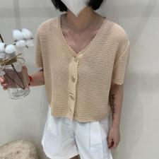 夏季新品亚麻针织开衫，女装，ANRUILA 安瑞拉