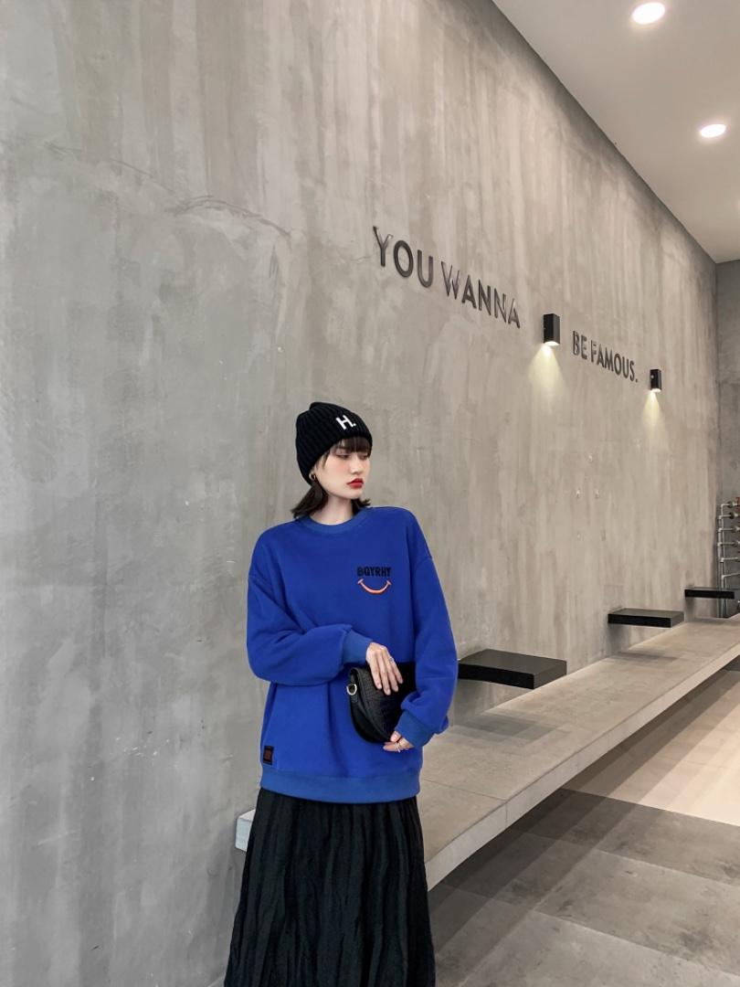 新品加绒卫衣，女装卫衣/绒衫，碧沁伊人