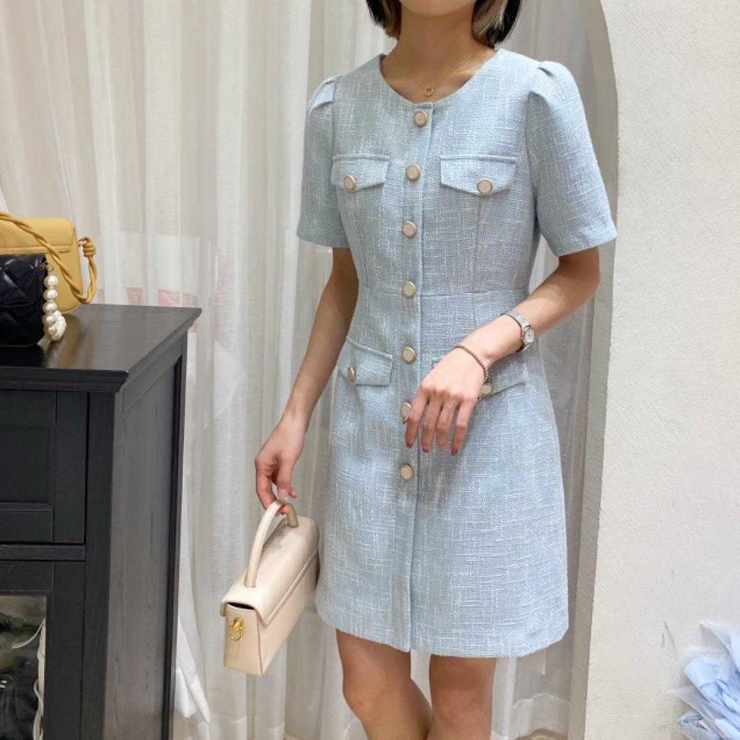 小香风连衣裙，女装连衣裙，品晗