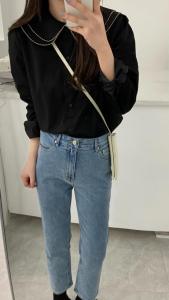 韩版娃娃领衬衫，女装衬衫，HJ
