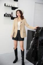 春季新款韩版修身纯色显瘦小西装，女装西装，名怡