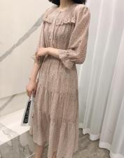 新款连衣裙，女装连衣裙，亮金金