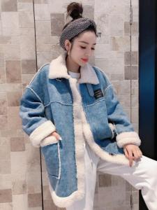 新面料贴标牛仔外套,女装,一杭