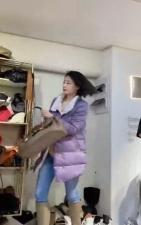 DG-AX853韩版立领拼色横切格时尚保暖羽绒服，女装羽绒服，L·H·X