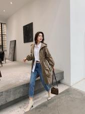 2021款春装欧版风衣，女装风衣，柚格