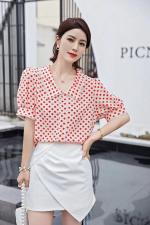 2021新款夏季碎花短袖上衣，女装，初婇