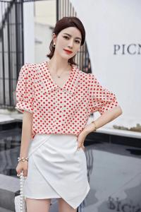 2021新款夏季碎花短袖上衣,女装,初婇