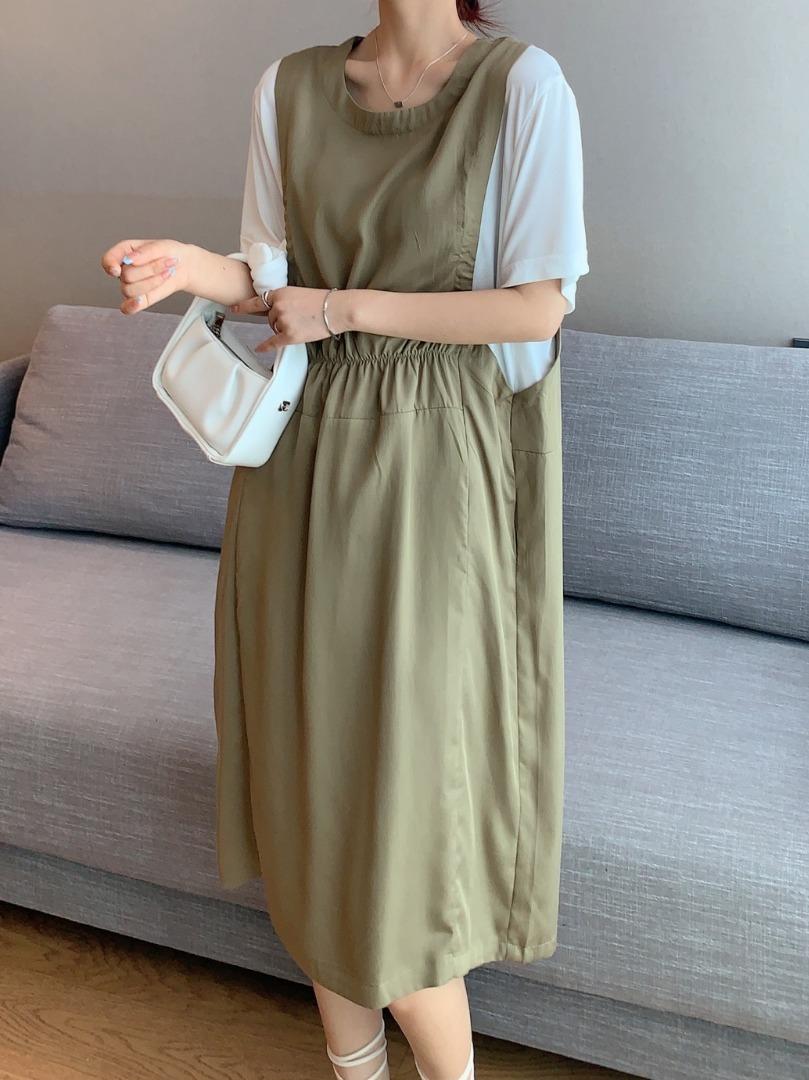夏季铜氨丝连衣裙，女装连衣裙，陶子频道