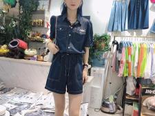 夏季新款连体裤，女装连体裤，金地雪