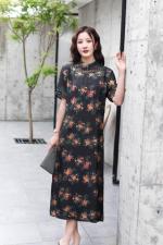 夏季香云丝大版妈妈款旗袍款连衣裙，女装婚纱/旗袍/礼服，矢口日慧