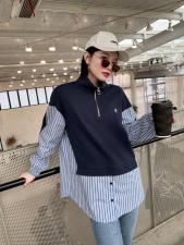 春季新款绣花针织衬衫，女装衬衫，爱娜.悦儿