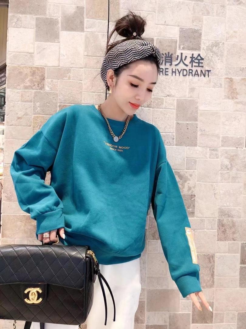 字母刺绣卫衣，女装卫衣/绒衫，一杭