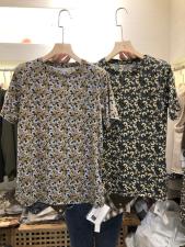 现货 磨毛棉定制碎花T,女装,TOP.1
