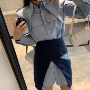 8964衬衫半裙两件套,女装衬衫,XTZ style