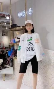 AX9603新款炸街圆领之母印花防晒衣,女装,L·H·X