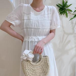 拼接蕾丝彩色重工连衣裙，女装连衣裙，ZMZF