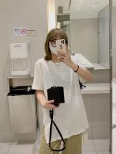 【现货】开叉彩T大版休闲，女装，淳·清雅秀