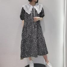 设计师款棉布碎花连衣裙，女装连衣裙，唯她