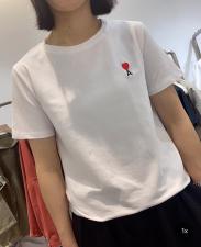 DG872新品爱心刺绣时尚百搭T，女装，L·H·X