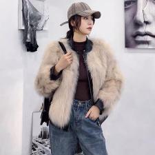 ZAF192欧货潮流两面穿真狐狸毛皮草外套，女装皮草，L·H·X