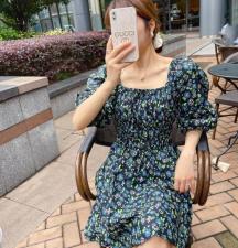 2021新款小碎花连衣裙，女装连衣裙，麦琪