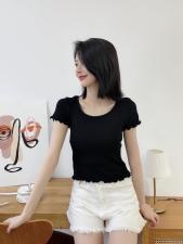 现货，跑量款木耳边小衫小女人，女装，柒外