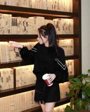 条形烫钻花边美衣，补单从未间断过！，女装，春信拙源