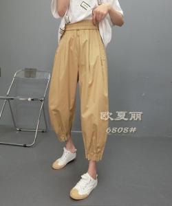 全棉休闲裤,女装休闲裤,欧夏丽