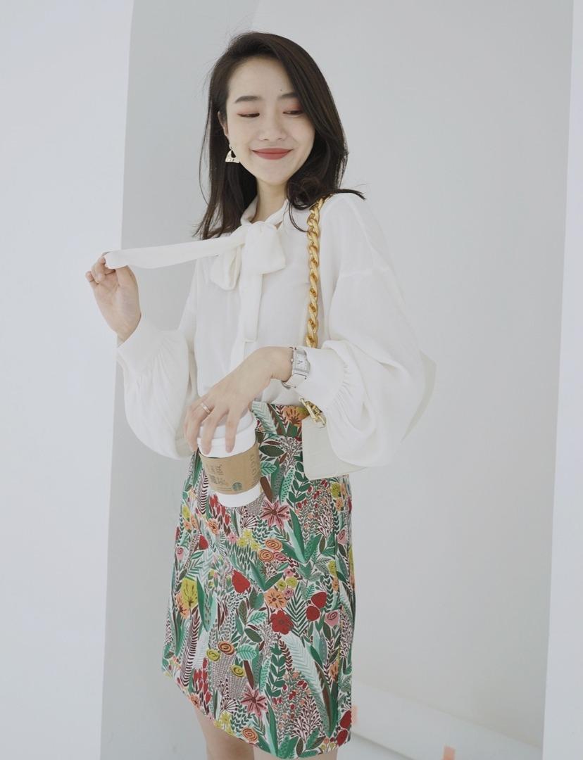 色织4D提花色彩斑斓半裙我SMLXLXXL，女装半身裙，帛糸霓娜