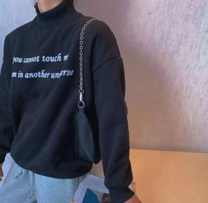 欧货植绒小字母卫衣,女装卫衣/绒衫,青迈国际