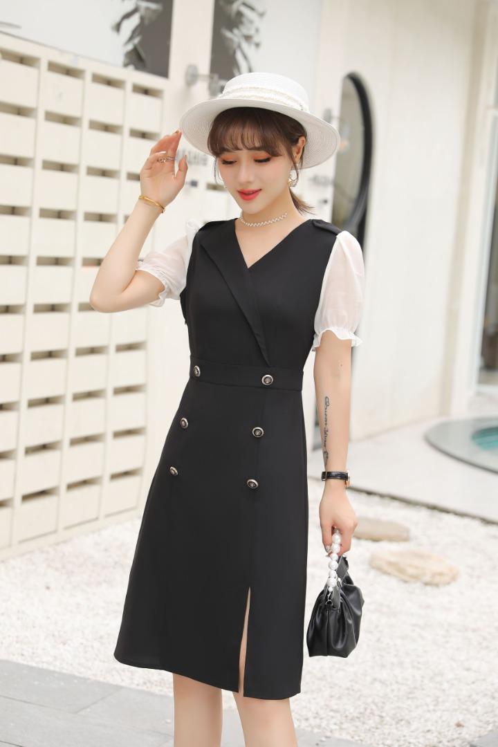 时尚束腰连衣裙，女装连衣裙，湘怡服饰