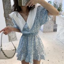 碎花连体短裤，女装，XTZ style