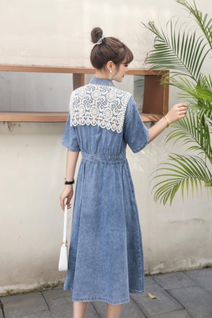 新款夏季牛仔连衣裙，小披肩好淑女！，女装连衣裙，春信拙源