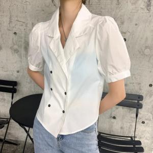 夏季西装领小衫,女装西装,戈朴