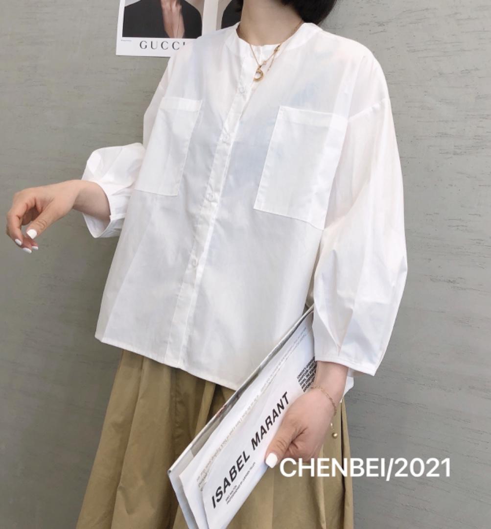 晨贝立领衬衫，女装衬衫，晨贝