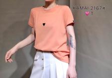 五色压花T恤，女装T恤，卡麦