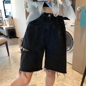刀割牛仔中裤，女装，XTZ style