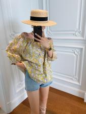 【现货】夏季花小衫，女装，玲珑秀