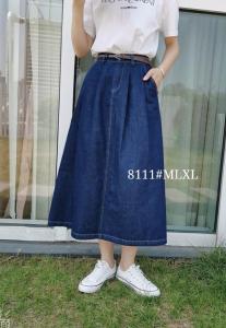 高品质中长款牛仔半身裙M一XL,女装半身裙,简 影