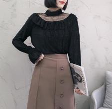 【丝绒拼接打底衣】春季新款，女装，易霏金熙
