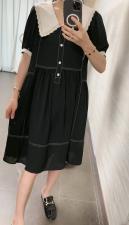 【现货】夏季新款娃娃领减龄连衣裙，女装连衣裙，KEYI