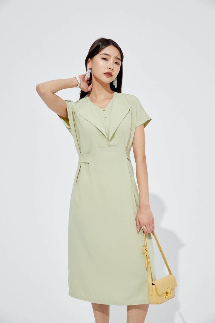 双领设计连衣裙，女装连衣裙，M&VC