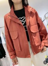 DG861早春新款立领纯色简约百搭外套，女装，L·H·X