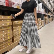 现货。格子点点伞裙，女装，妍妍衣坊