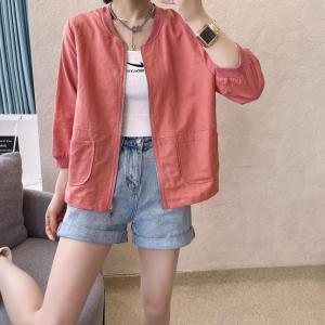 夏装新款麻料外套,女装,瑞丽E人