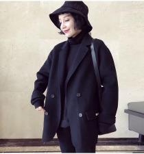 SL2081欧货西装领四粒扣百分百羊毛双面呢大衣，女装西装，L·H·X