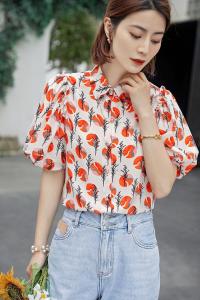 2021新款短袖泡泡袖 简单大方,女装,初婇