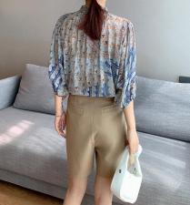 【夏季新款】印花上衣西装短裤两件套，女装西装，笑思源